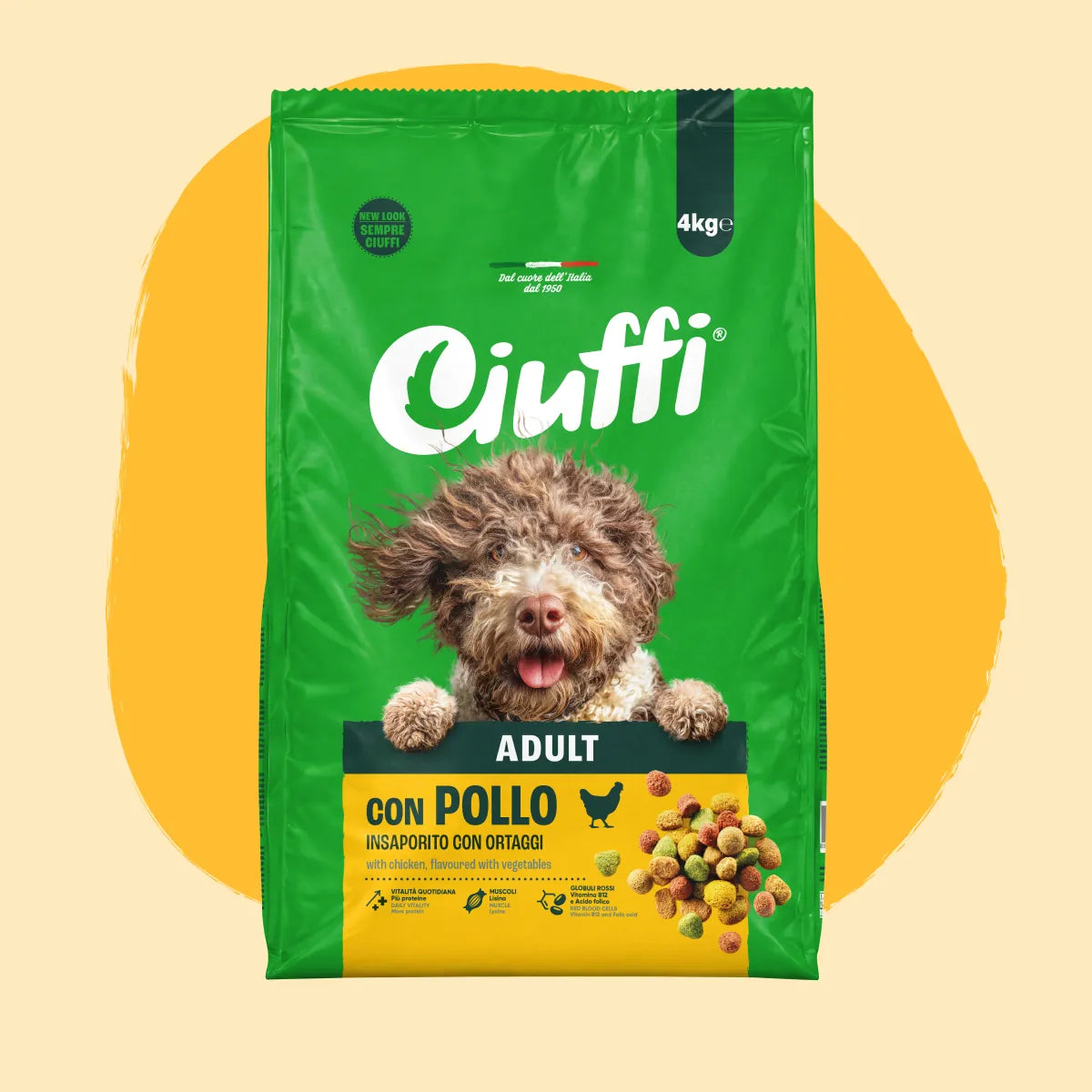crocchette con pollo per cani adulti -1